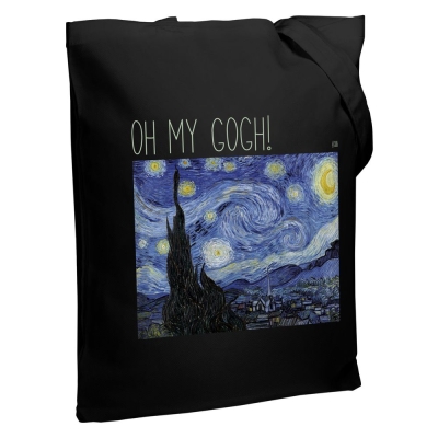 Холщовая сумка «Oh my Gogh!», черная, черный, хлопок