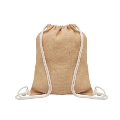 Рюкзак-мешок, бежевый, растительные волокна