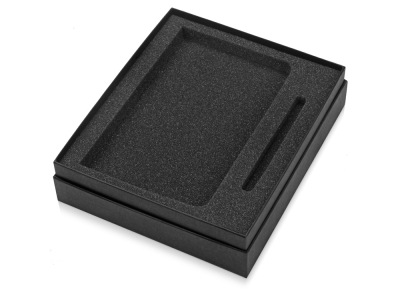 Коробка с ложементом Smooth L для ручки и блокнота А5, черный, картон
