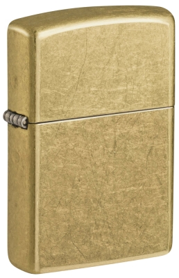 Зажигалка ZIPPO Classic с покрытием Street Brass, латунь/сталь, золотистая, 38x13x57 мм, желтый