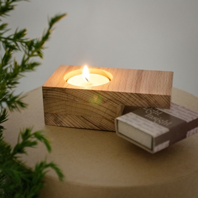 Набор Light Insight, подсвечник - дерево, бук; коробка - картон
