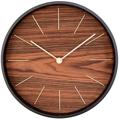 Часы настенные Reed, палисандр, дерево, шпон палисандра; стрелки - пластик