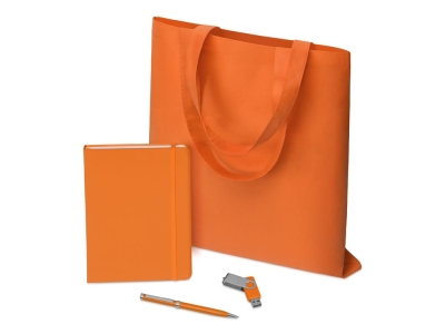 Подарочный набор «Guardar», оранжевый, soft touch