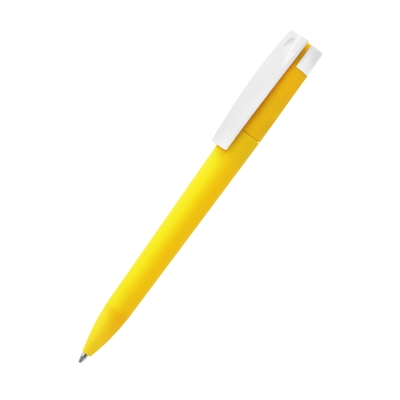 Ручка пластиковая T-pen софт-тач, желтая, желтый