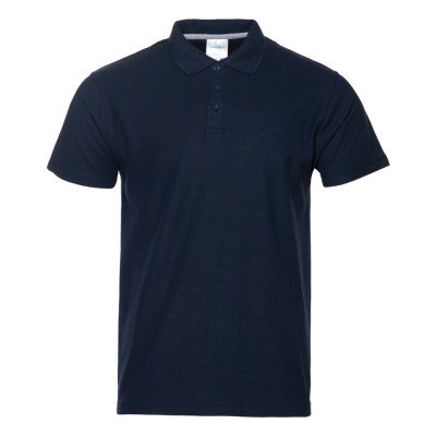 Рубашка поло мужская STAN хлопок/полиэстер 185, 104, Т-синий, 185 гр/м2, хлопок