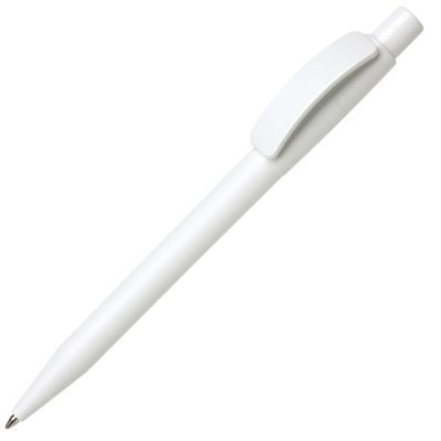 Ручка шариковая PIXEL, белый, непрозрачный пластик, белый, пластик