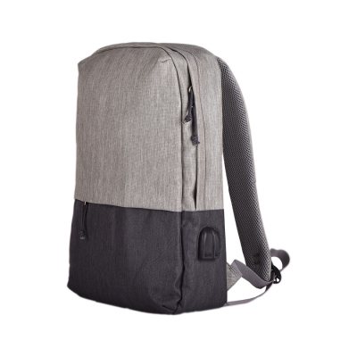 Рюкзак "Beam", серый/темно-серый, 44х30х10 см, ткань верха: 100% полиамид, подкладка: 100% полиэстер, серый, темно-серый, пластик