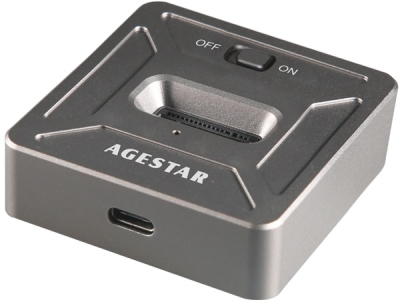Док-станция SSD AgeStar 31CBNV1C NVMe USB3.2 алюминий черный M2 2280 M-key
