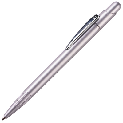 MIR, ручка шариковая с серебристым клипом, серебристый, пластик/металл, серебристый