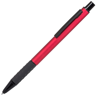 CACTUS, ручка шариковая, красный/черный, алюминий, прорезиненный грип, красный, алюминий, прорезиненная поверхность