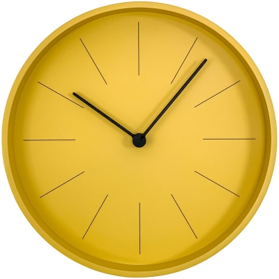 Часы настенные Ozzy, желтые, желтый, дерево; стрелки - пластик