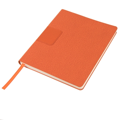 Бизнес-блокнот "Tweedi", 150х180 мм, оранжевый, кремовая бумага, гибкая обложка, в линейку, оранжевый, pu nubby, suede