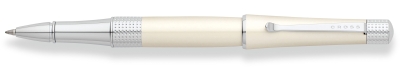 Ручка-роллер Selectip Cross Beverly. Цвет - белый., белый, латунь, нержавеющая сталь