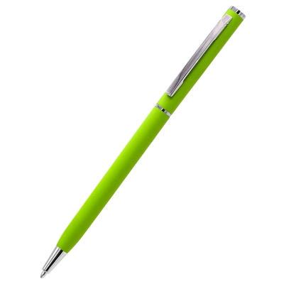 Ручка металлическая Tinny Soft софт-тач, зеленая, зеленый