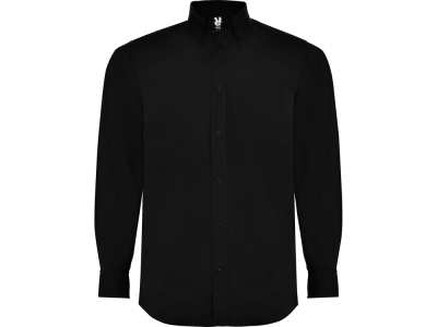 Рубашка «Aifos» мужская с длинным рукавом, черный, полиэстер, хлопок