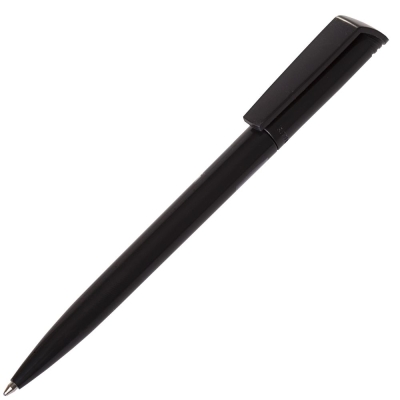 Ручка шариковая Flip, черная, черный, пластик