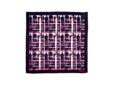 Шелковый платок «Tweed», красный, розовый, шелк
