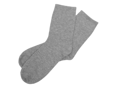 Носки однотонные «Socks» мужские, серый, пластик, эластан, хлопок