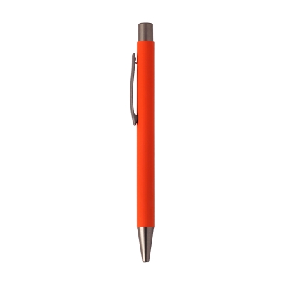 Ручка MARSEL soft touch, оранжевый, металл