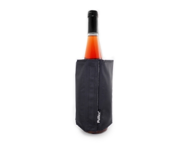 Охладитель-чехол для бутылки вина или шампанского «Cooling wrap», черный, пвх