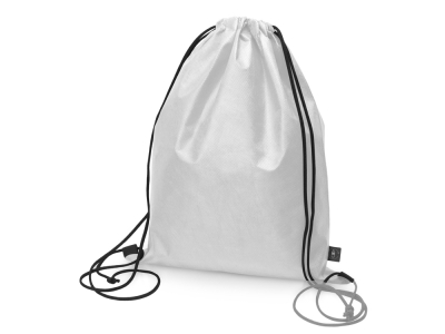 Рюкзак-мешок Reviver из нетканого переработанного материала RPET, белый, нетканый материал