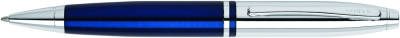 Шариковая ручка Cross Calais. Цвет - синий + серебристый., синий, латунь, нержавеющая сталь