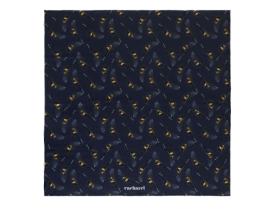 Шелковый платок Victoire Navy, синий, шелк