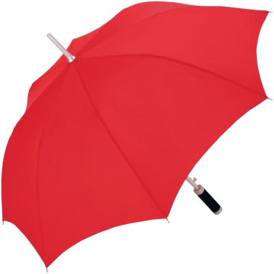 Зонт-трость Vento, красный, красный, алюминий, купол - эпонж; ручка - вспененный полиуретан; каркас - стеклопластик