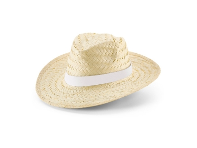 Шляпа из натуральной соломы «EDWARD RIB», белый, растительные волокна