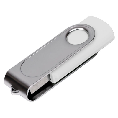 USB flash-карта "Dropex" (8Гб), белый, 5,5х2х1см, пластик, металл, белый, серебристый, пластик, метал