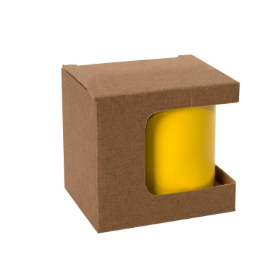 Коробка для кружек 25903, 27701, 27601, размер 11,8х9,0х10,8 см, микрогофрокартон, коричневый, коричневый, картон