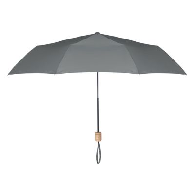 Зонт складной, серый, rpet