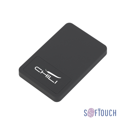 Настольное беспроводное зарядное устройство "Touchy", черный, пластик/soft touch