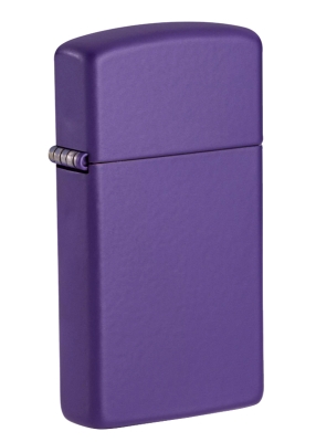 Зажигалка ZIPPO Slim® с покрытием Purple Matte, латунь/сталь, фиолетовая, матовая, 29x10x60 мм, фиолетовый