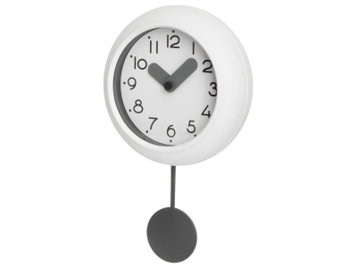 Настенные часы с маятником «Pendulum», белый, серый