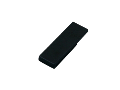 USB 2.0- флешка промо на 32 Гб в виде скрепки, черный, пластик