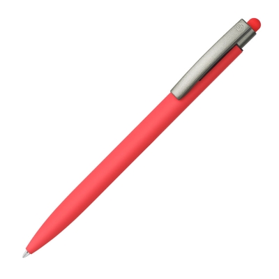 ELLE SOFT, ручка шариковая, красный, металл, синие чернила, красный, металл