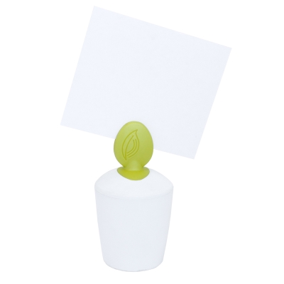 Держатель для бумаг "Эко", белый/светло-зеленый, пластик