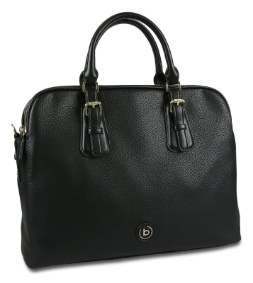 Сумка-портфель женская BUGATTI Passione 15'', чёрная, полиуретан, 40х9,5х31 см, черный