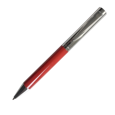 JAZZY, ручка шариковая, хром/бордовый, металл, бордовый, латунь, лак