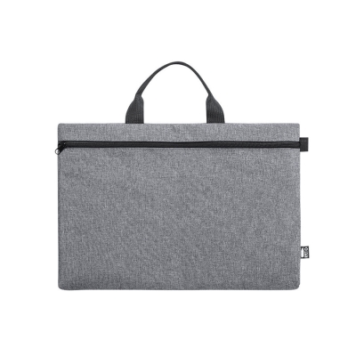 Конференц-сумка DIVAZ, серый, 39 х 27 x 3,5 см,  100% переработанный полиэстер 600D, серый, рециклированный полиэстер/rpet