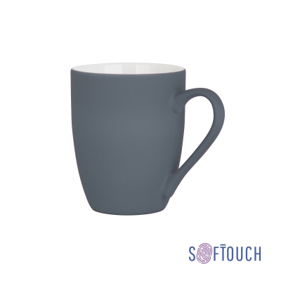 Кружка "Trend", покрытие soft touch, серый, фарфор, soft touch