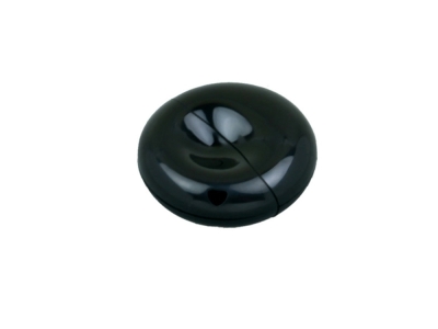 USB 2.0- флешка промо на 16 Гб круглой формы, черный, пластик