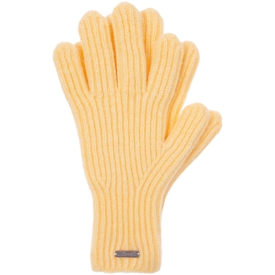 Перчатки Bernard, желтые, желтый, шерсть, мохер 25%; австралийский меринос 25%; акрил 50%