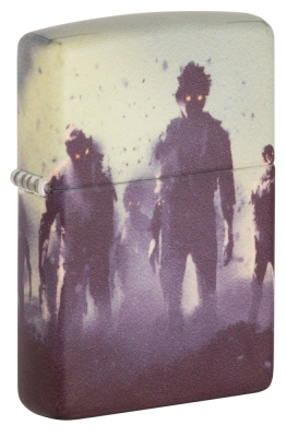 Зажигалка ZIPPO Zombie Design с покрытием 540 Matte, латунь/сталь, белая, матовая, 38x13x57 мм, белый