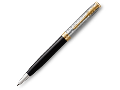 Ручка шариковая Parker Sonnet, черный, желтый, серебристый, металл