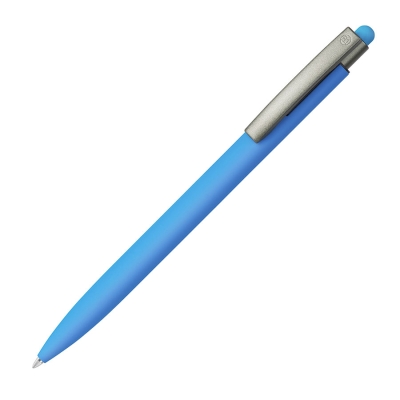 ELLE SOFT, ручка шариковая,  голубой, металл, синие чернила, синий, металл