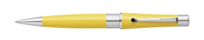 Шариковая ручка Cross Beverly Aquatic Yellow Lacquer, желтый, латунь, нержавеющая сталь