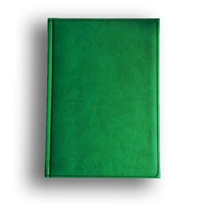 Ежедневник Print, зелёный, кожзам, картон