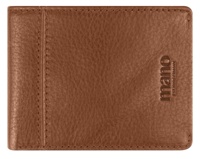 Бумажник Mano "Don Montez", натуральная кожа в коньячном цвете, 11 х 8,4 см, коричневый